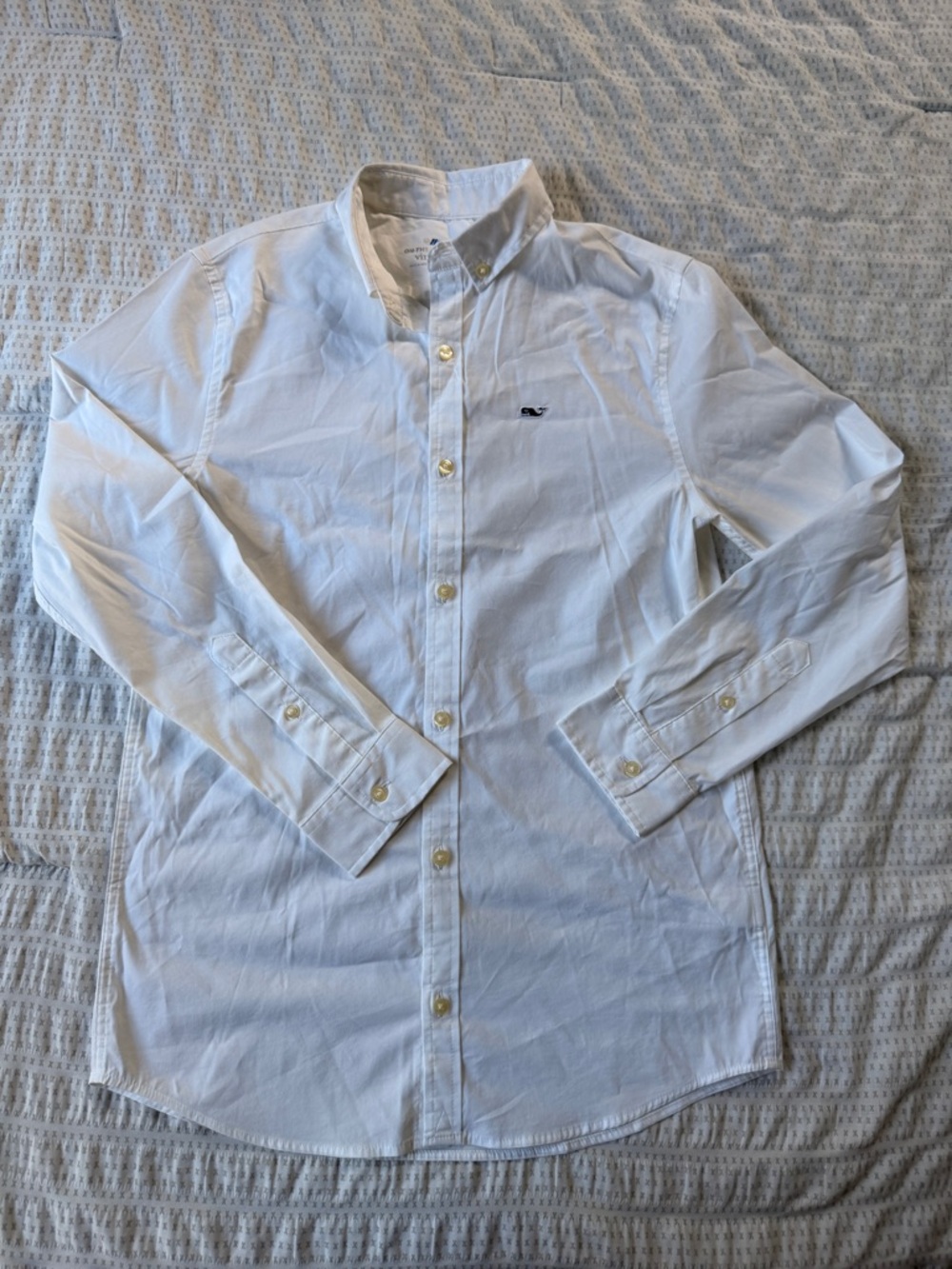 Vineyard Vines Boys White and Light Blue Button-Down Shirts - Picture 5 of 7